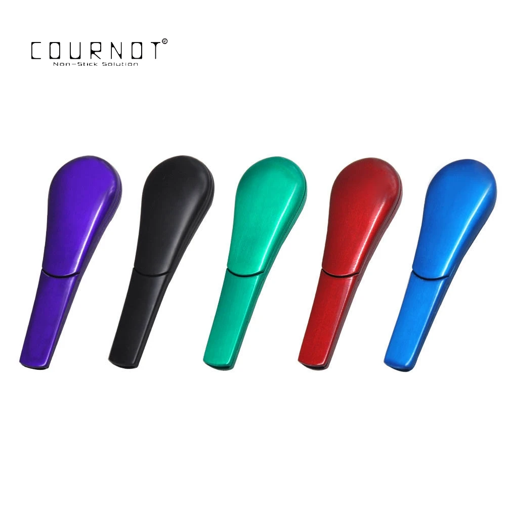 

COURNOT Spoon Style Metal Smoking Weed Pipe 96MM Zinc Alloy Tobacco Herb Pipe Smoke Hand Spoon Pipe Accessories Pocket Size