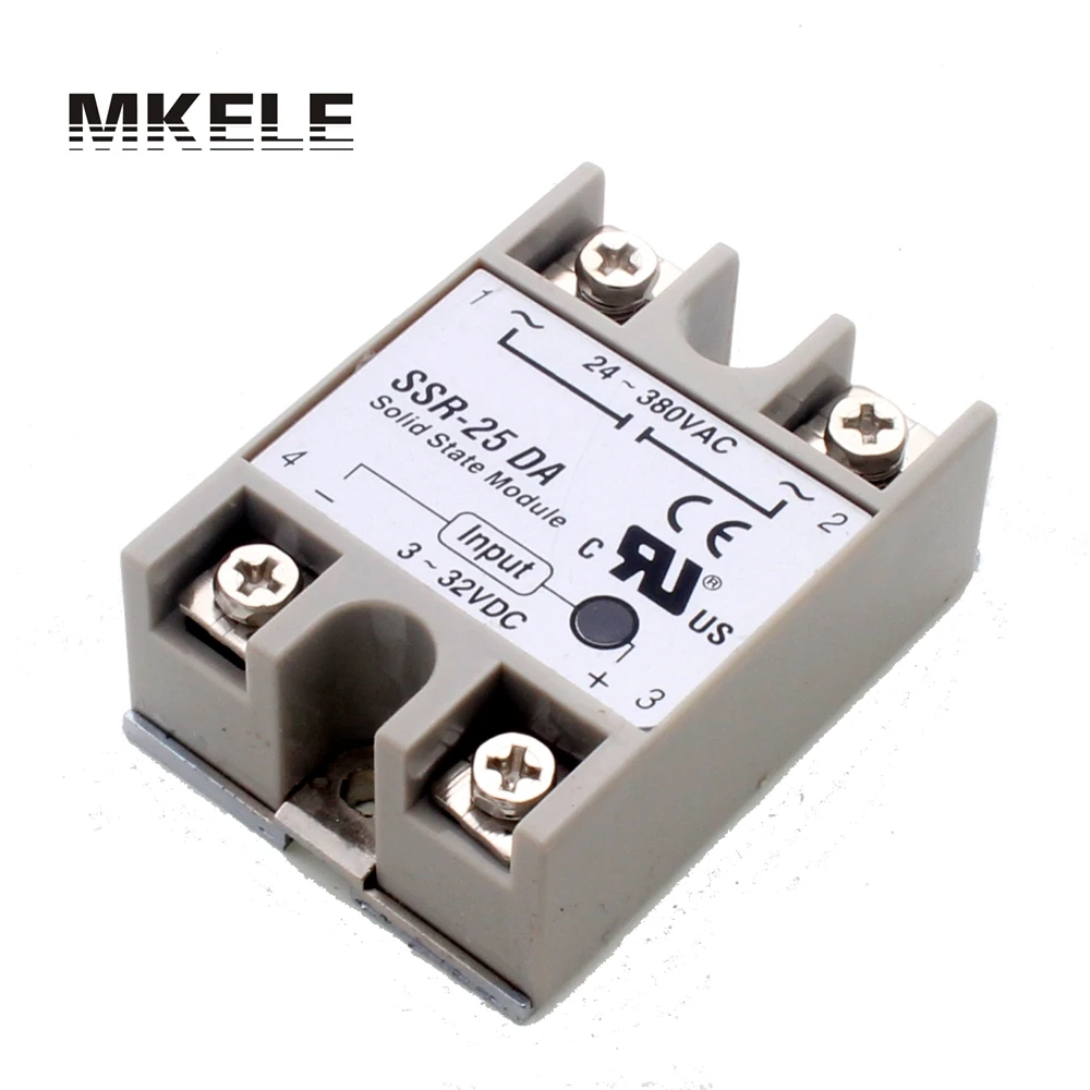 2015 Hot New Temperature Control AC 24V-380V Output Solid State Relay 25A SSR-25DA