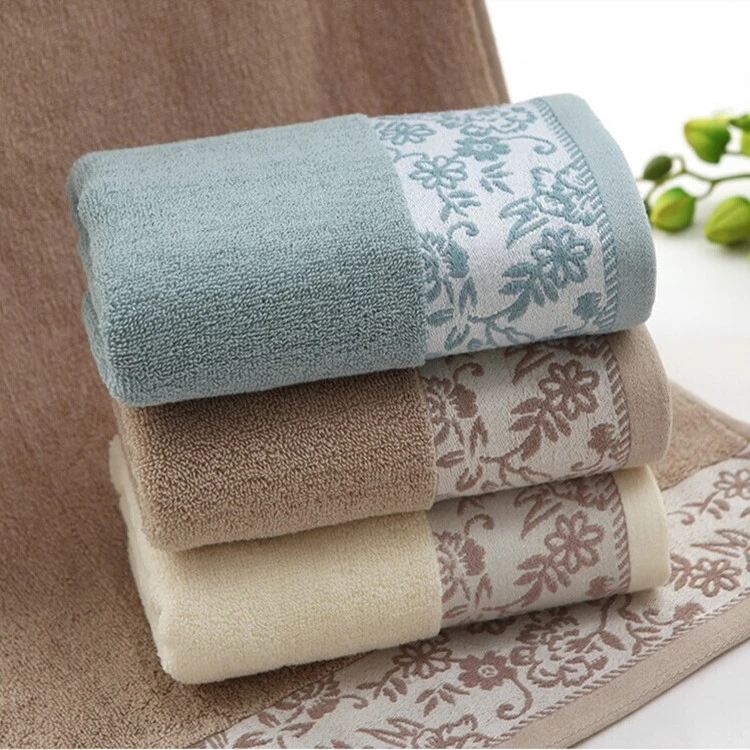 JZGH 34*75cm 4pcs Cotton Terry Hand Towels Set,Face Bathroom Hand