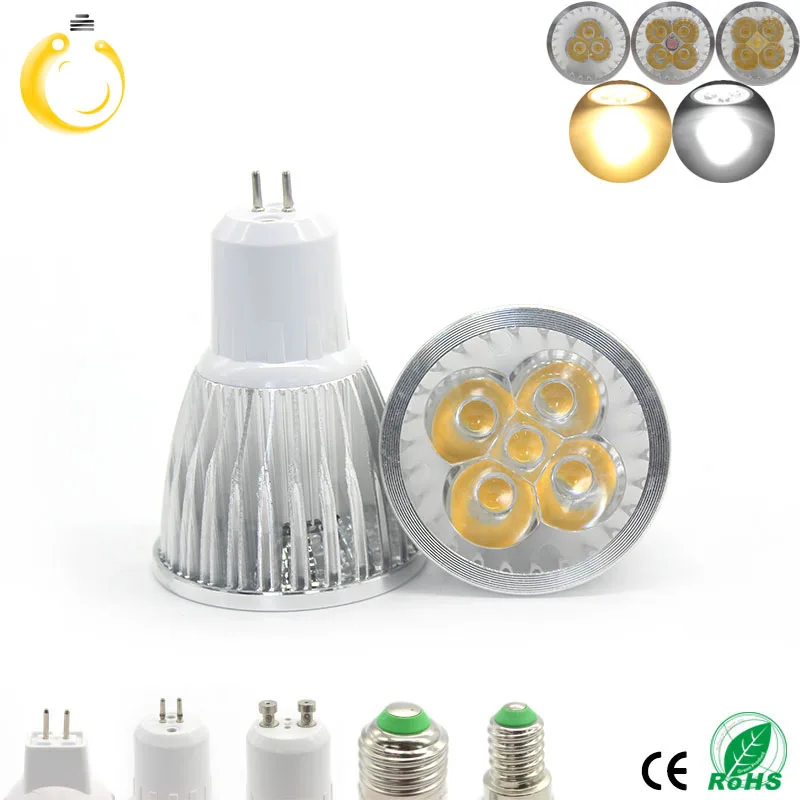 6PCS Super Bright GU5.3 Bulbs Light Dimmable Led Warm/White AC85 265V