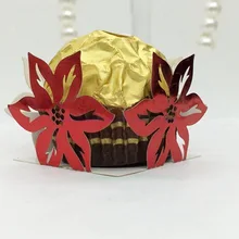 Пользовательские цвета в виде кленового листа фантики Держатели Свадьба День Рождения Детские Свадебные душ Крещение партия украшения