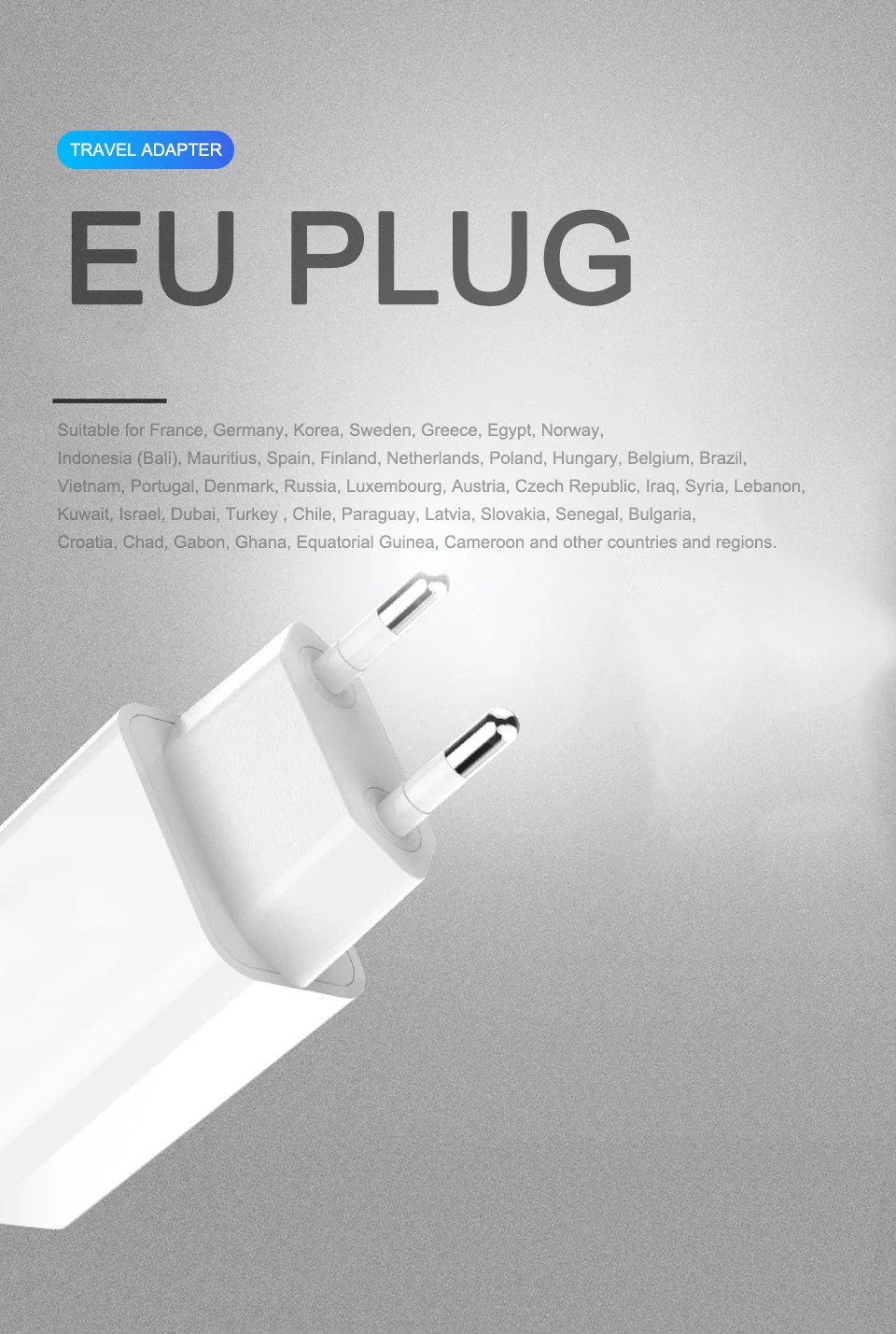 5V1A USB Mobile Phone Charger EU Conversion plug Adaptor AC Power Adapter Travel Wall Charge 100-240V For Samsung S8Note8 (7)
