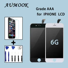 10PCS Grade AAA No Dead Pixel For iPhone 6G LCD Display Digitizer Assembly Pantalla 4.7 inch Cold Press Frame Free shipping DHL