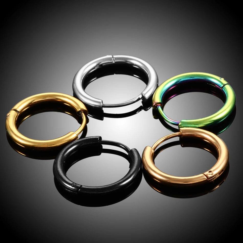 2 шт./лот, модное унисекс простое панк крутое круглое кольцо для пирсинга цветной зажим на носу кольца в подарок ювелирные изделия