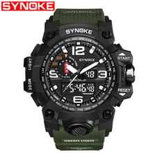 SYNOKE мужские часы бренд мода G Стиль водонепроницаемые спортивные военные часы шок Роскошные фитнес цифровые спортивные часы для мужчин