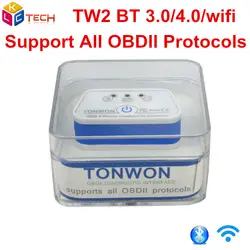 Tonwon TW2 ICAR2 BT3.0/4,0/WiFi автомобильный диагностический сканер инструмент ELM327 для iOS/Android проверки двигателя автомобиля OBDII устройство инструмент