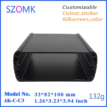 

4 pcs/lot customized extrusion aluminum material connecting box rover housing shell 32x82x100 mm