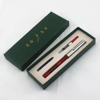 

JINHAO Brand Metal Tipped Ink Fountain Pen Calligraphy Canetas Writing Pen School Supplies Student