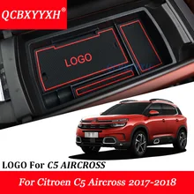 QCBXYYXH Car Styling Center Console Armrest Storage Box Covers Interior Decoration Accessory For Citroen C5 AIRCROSS 2017-2018