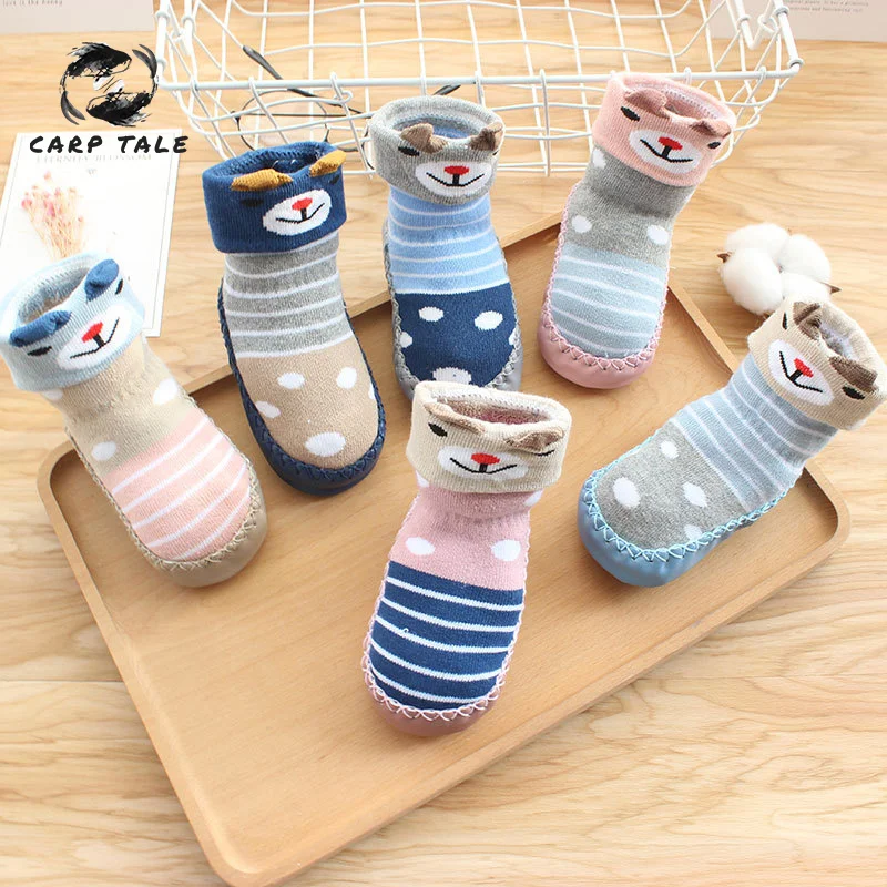 

Baby Boy Girls Shoes Anti-Slip Newborn Socks Soft Sole Comfortable Indoor Home Baby Sneakers Moccasin Animals Owl Fox 2019
