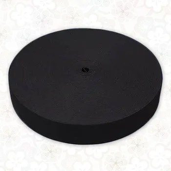 

1 Rolls 40m Elastic Bands Spool Knitting Sewing Band Flat Elastic Cord Ribbon 2.5cm Width Black