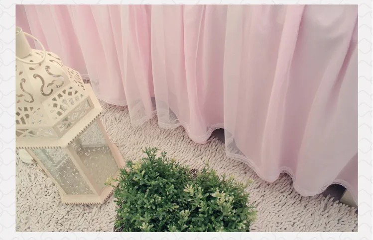 Корейский элегантный кружева постельных принадлежностей пряжи Ruffl пододеяльник Вышивка постельных кровать юбка покрывало простыней Свадебный декор покрывало
