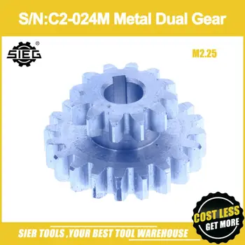 

Free shipping!/S/N:C2-024M M2.25 Metal Sliding Dual Gear/SIEG C2 Gear/T20xT12 Teeth duplex gear