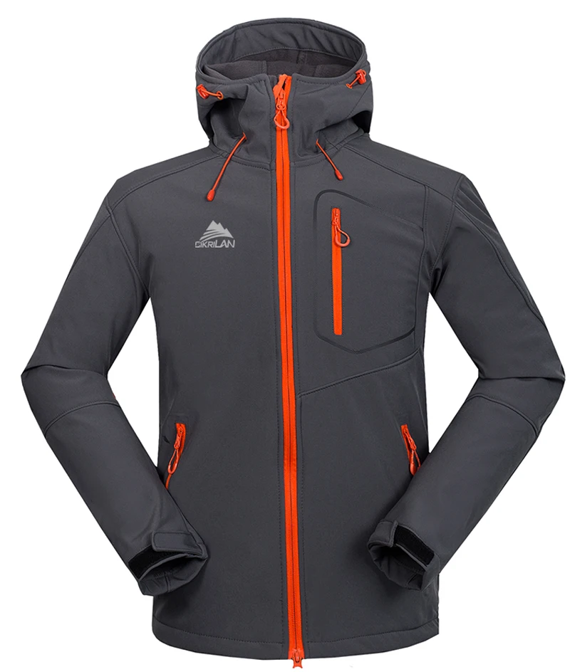 Jaquetas de Acampamento Jaqueta ao ar Resistente à Água Cikrilan Homens Caminhadas Softshell Livre Blusão Cabolsa Inverno Outono Esporte Cabolsas 13 Cheap Jaq. caminhada