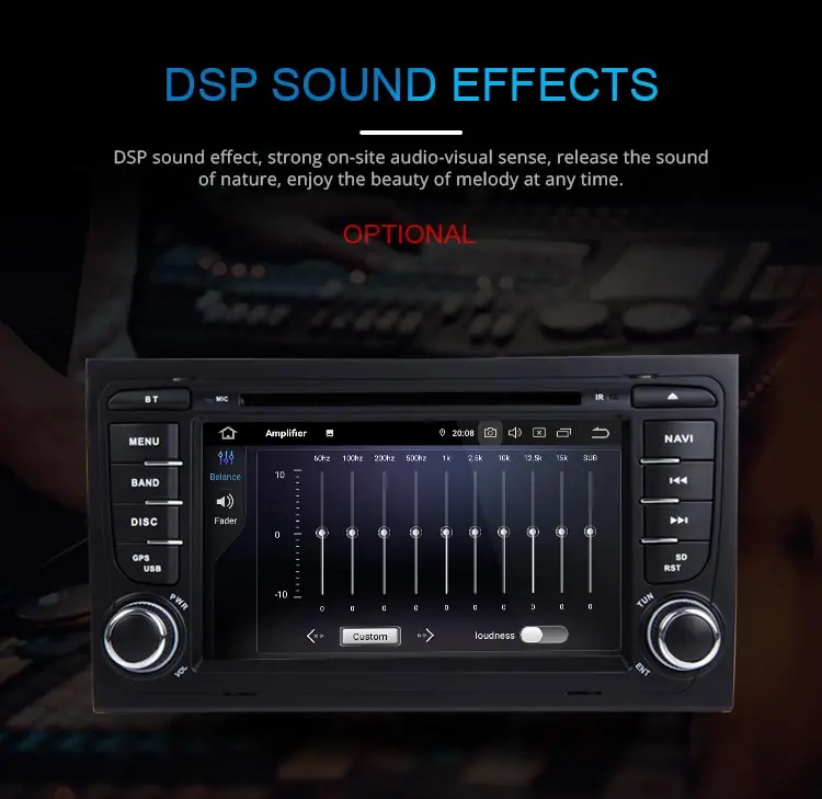 Flash Deal JDASTON Android 9.0 Car DVD Multimedia Player For AUDI A4 2002-2008 GPS Navigation 2 Din Car Radio Audio 4G+64G Steering wheel 4