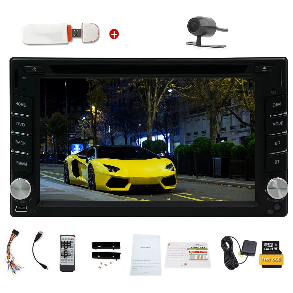 Discount PC Receiver Bluetooth Movie USB 3D Car Stereo Accessory DVD Player Head Unit SD AMP GPS Radio Autoradio FM Map+CAM+3G 11