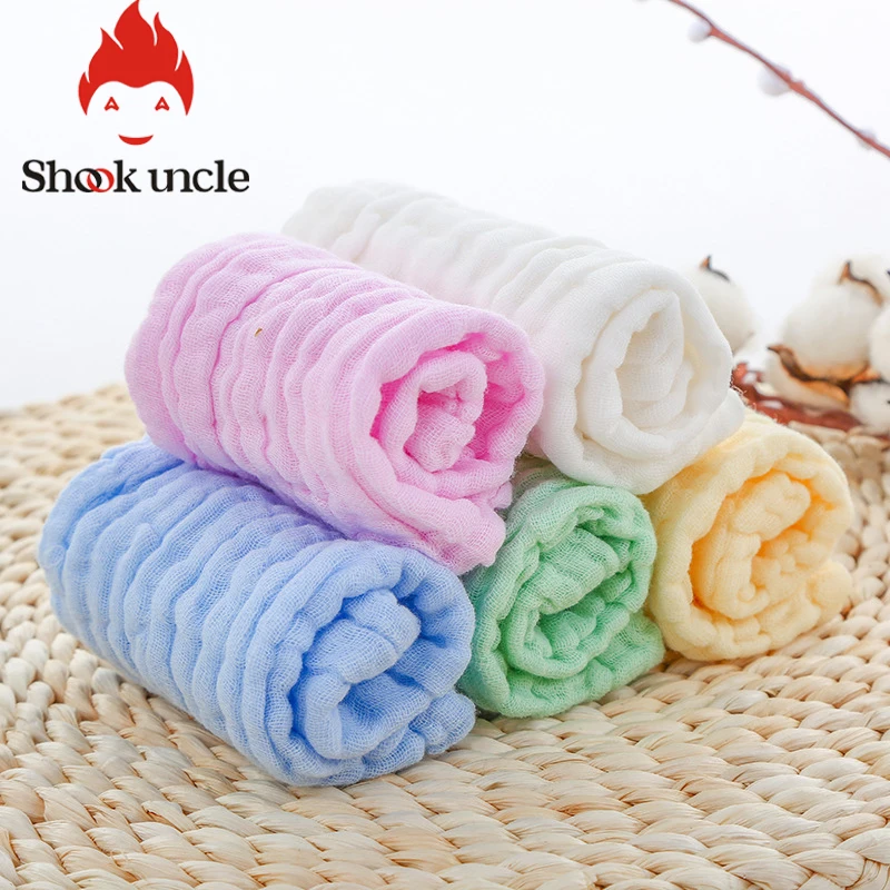 

30*30cm 6 Layers gauze cotton baby handkerchief square towel muslin cotton infant face towel wipe cloth Newborn Appease Towel