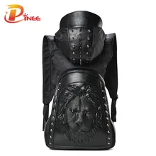 2016 Recién Llegado de Originalidad Mochila Bolsa de Ordenador Portátil Hombre de Gran Capacidad de LA PU de Cuero Mochilas de Los Hombres Unisex Mujeres Bagpack