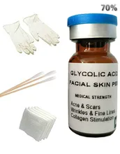 גליקולית חומצה 70% פיל AHA מקצועי כימית פיל עבור אקנה, שמנוני עור קמטוטים קמטים חום כתמי נקודות שחורות נקבוביות גדול(China)