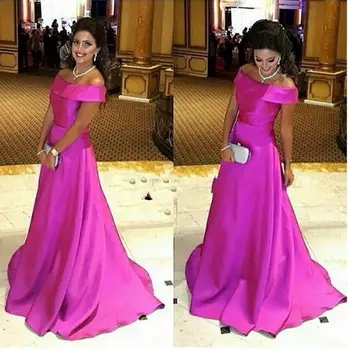 

Sexy A Line Off the Shoulder Evening Prom Gown Boat Neck Floor Length Wedding Party Dresses