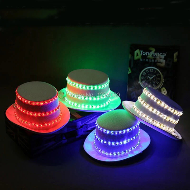 Christmas Flash Hat Cap Stage Led Jazz Light Magic Glow Cap Flashing