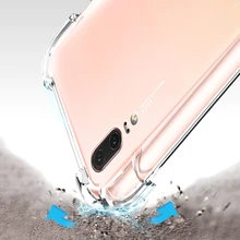 Yuetuo Прозрачный ударопрочный телефон назад ETUI, Coque, крышка, чехол для Huawei p20 Lite Pro P 20 p20lite кремния силиконовые аксессуары