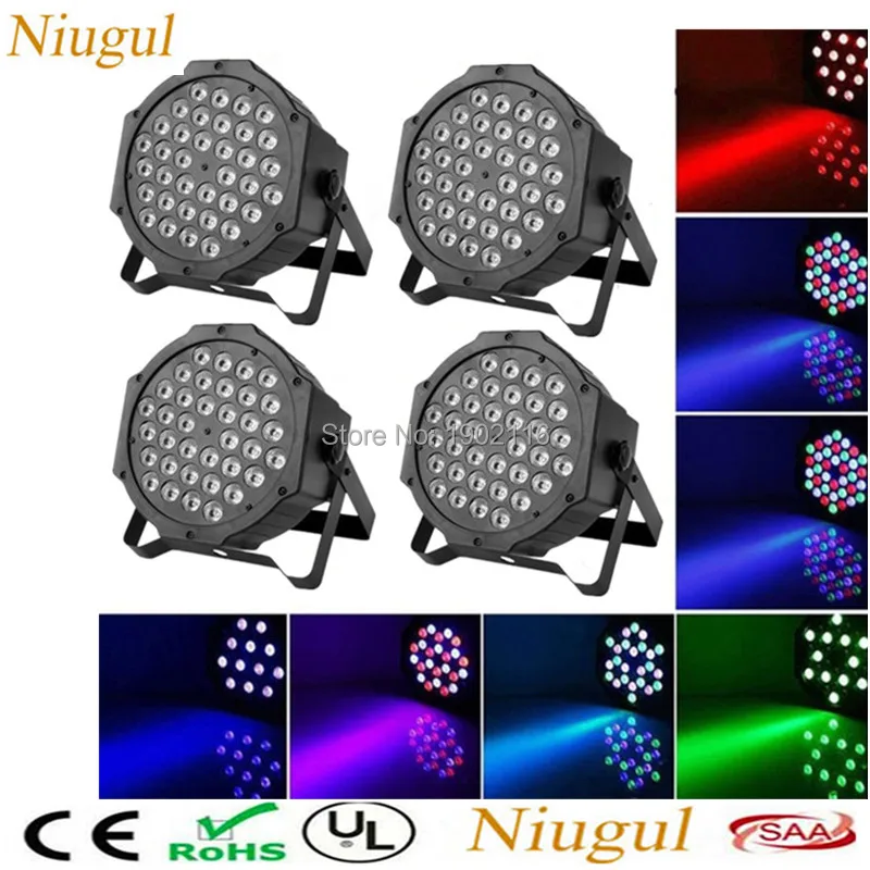 

4pcs/lot High Quality LED Par Light 36X3W Wash DMX Par Light American DJ Par RGB DMX LED Flat Par Lights LED Lamp RGB LED Strobe