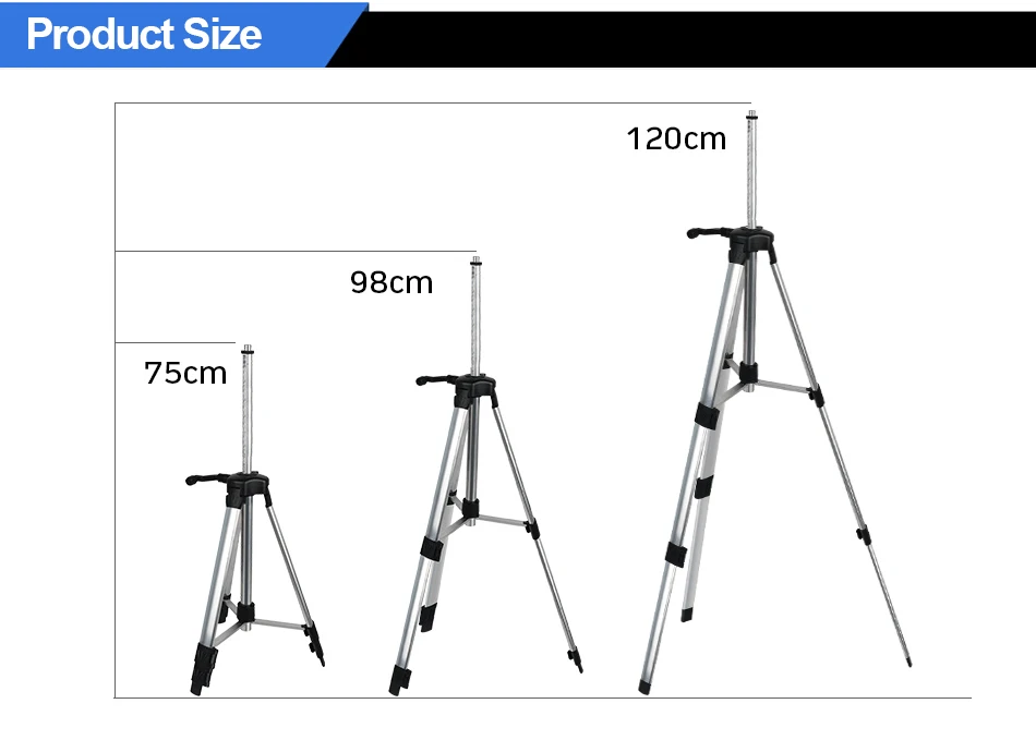 Для лазерного нивелира 5/8 лазерный нивелир 360 Вращающийся 120 см максимальный алюминиевый штатив с цветным покрытием или подставка