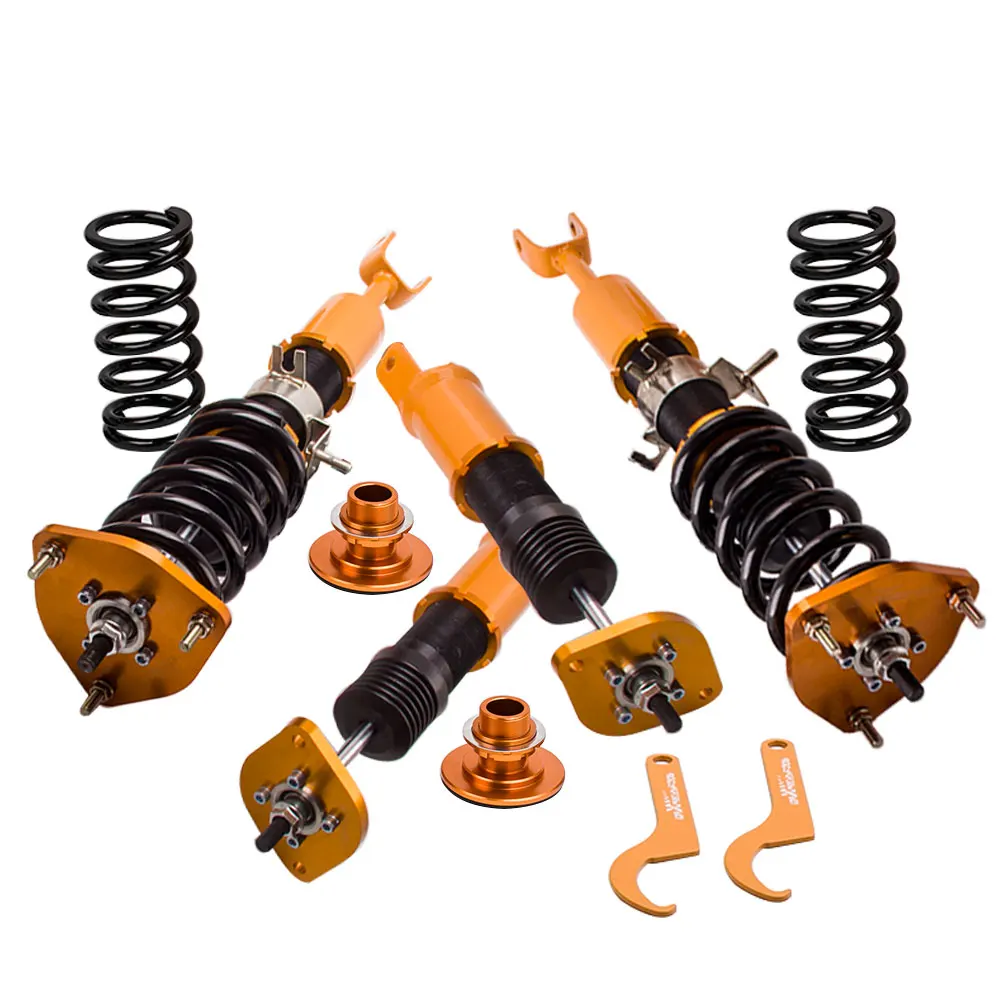 Coilover Suspension for Nissan Infiniti G35 350 Z Roadster Z33 Coupe Convertible for 2003-2007 G35 Coupe / 2003-2009 350Z Adj. high quality carbon fiber decoration headlight eyelids eyebrows cover trim 2pcs fit for nissan 350z z33 coupe 2003 2008