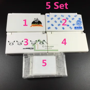 

5 Set Replacement Shell Cover Case for Nintendo DS Lite NDSL Pikachu Clear Housing for NDSL