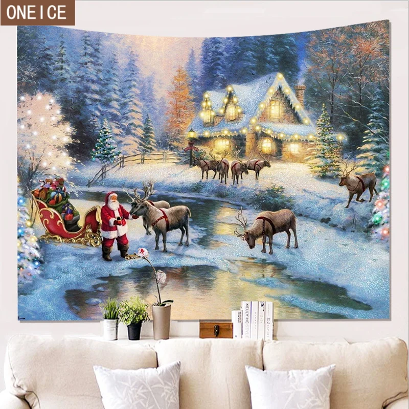 

Christmas tapestry wall hanging tableware lace wall decoration fabric tapestry cloth home decoration intimate accessories