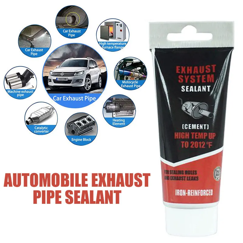 

75g Car Repair Glue Exhaust Pipe Repair Sealant Automobiles High Temperature Muffler Exhaust Pipe Repair Glue Car Maintain Tool