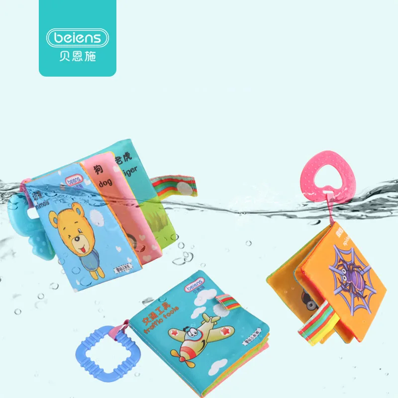 

Beiens Baby Book Soft Cloth Book for Kids Newborn Learning Resources Kids Early Childhood Education Toy Kids Quiet Book Gift Toy