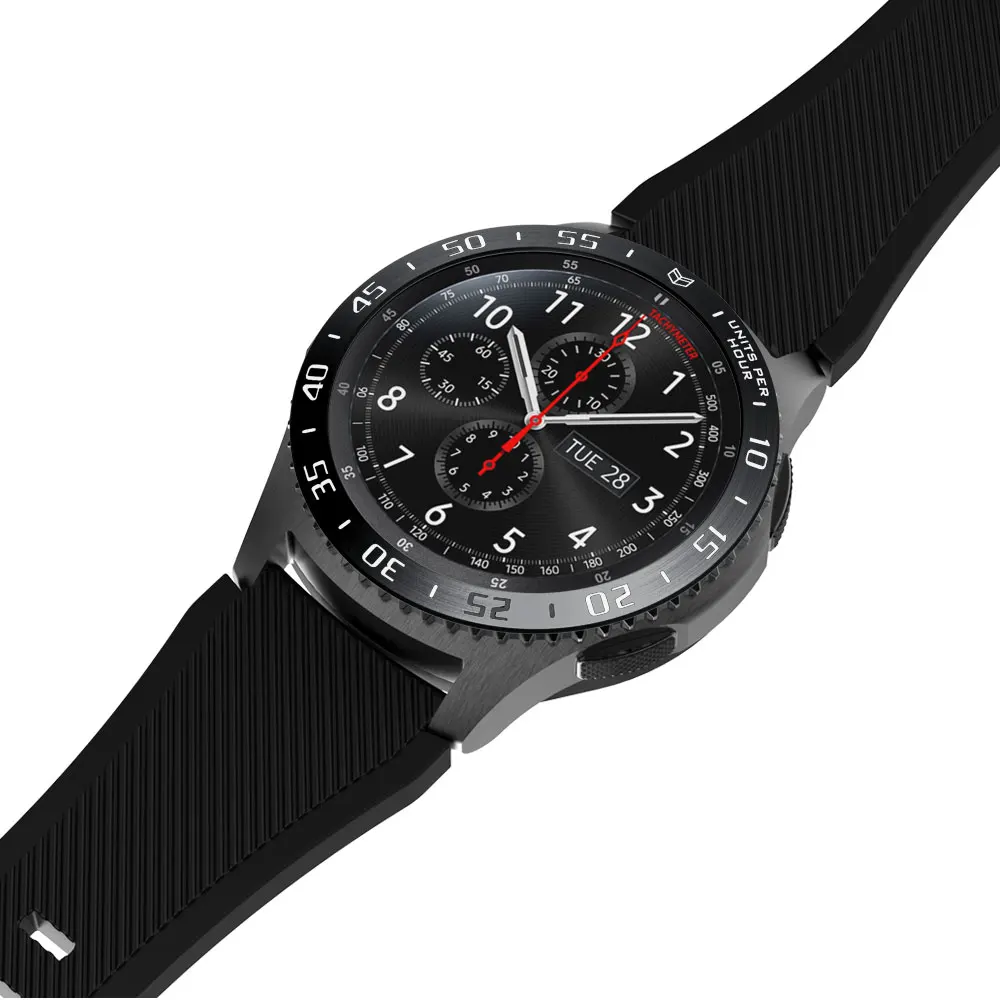 Часы с циферблатом кольцо для samsung gear S3 Frontier/galaxy Watch 46 мм чехол для укладки клеющаяся крышка против царапин защитное кольцо