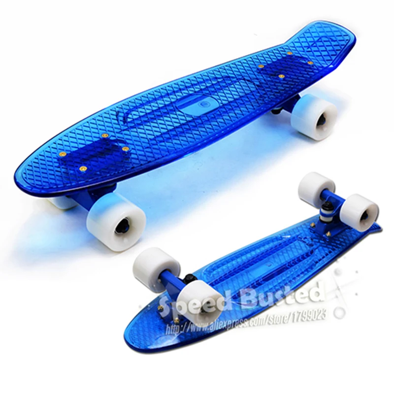 Новый стиль Peny скейтборд светодиодные фонари полный 22 &quotРетро Cruiser mini longboard с
