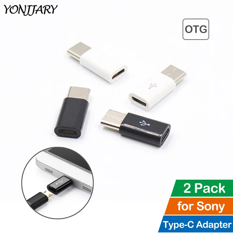 

2Pcs Type-C USB C to Micro Android Converter Charging Adapter for Sony XA1 XA2 XZ XZ1 XZ2 XZ3 Ultar Compact Plus Premium L1 L2