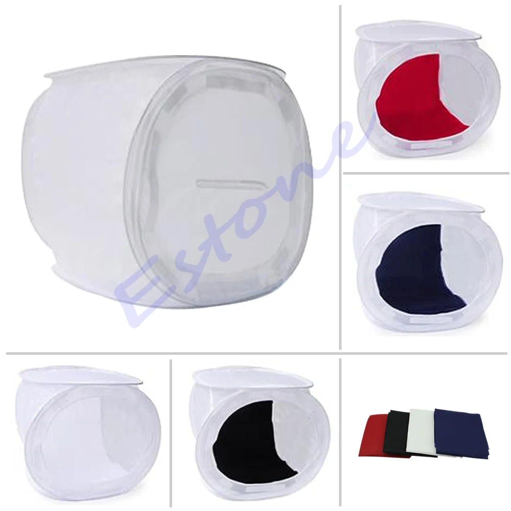 

24"/60cm Photo Studio Shooting Tent Light Softbox Cube Box Kit + 4 Backdrops New