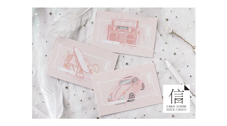 30 Pcs/Set Kawaii Pink Fantasy Dream Postcard /Greeting Card/Message Card/Christmas And New Year Gift