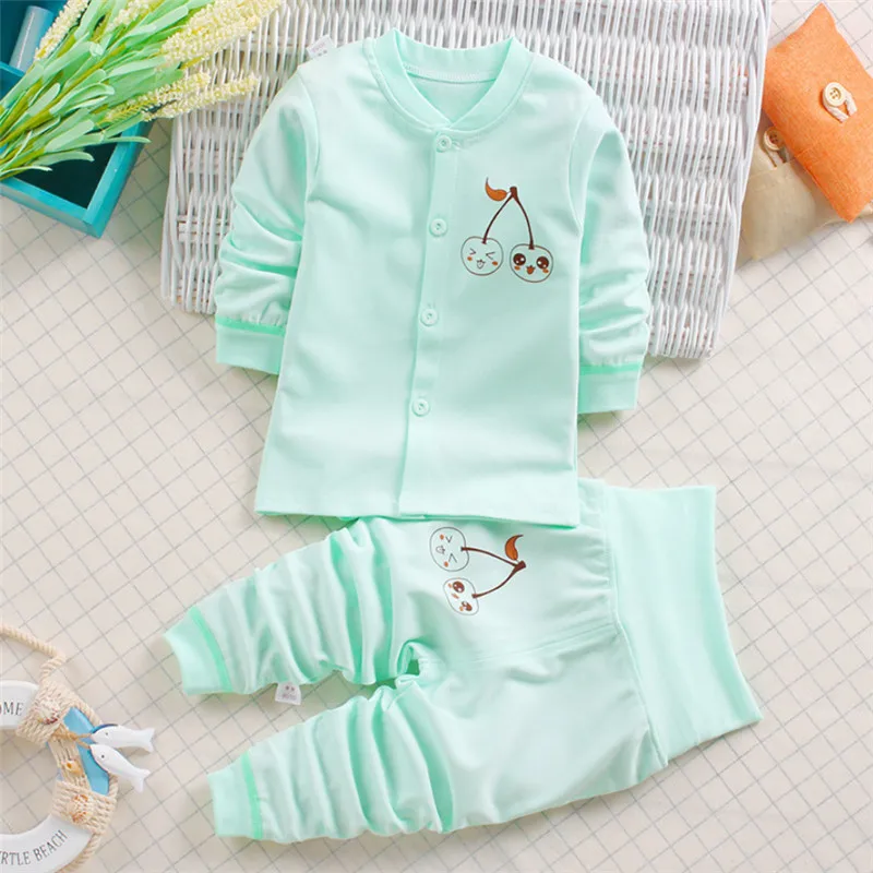 

Baby Underwear Newborn Cotton Casual Set Baby Clothing Sets Fashion High Waist Pants +O-Neck Multicolor Baby Clothing