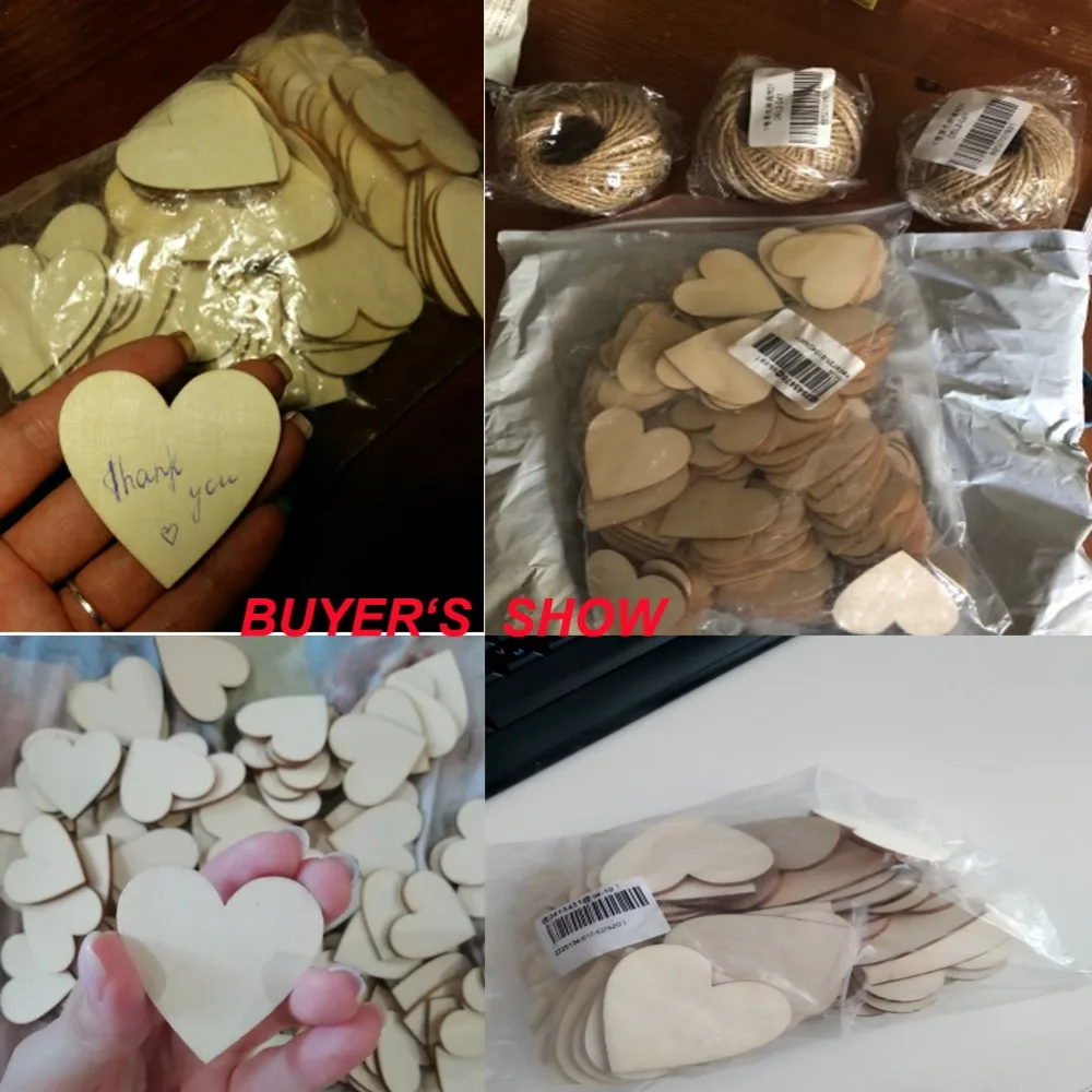 BESTOYARD 100/50 шт пустые деревянные кусочки в форме сердца, диски, дерево, сердце, любовь, пустые необработанные натуральные поделки, свадебные украшения