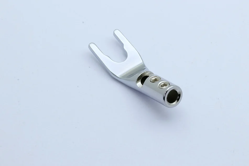 2PCS Gold-plated Copper Banana Plugs U/Y Type High quality Banana Connector Speaker Wire Connector With double Screw locks