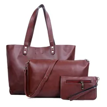 Gran Capacidad Casual Totes PU de Las Mujeres Cuero Compuesto Bolsa de Diseñador de Las Señoras de la Alta Calidad Bolso de La Vendimia Del Bolso de Hombro de Lujo Conjunto