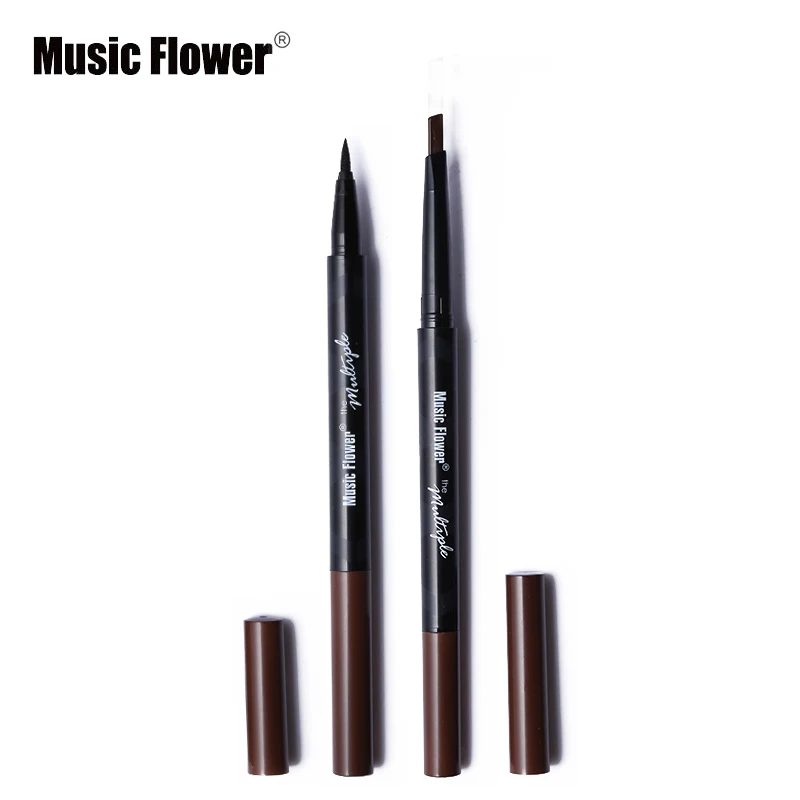 Music Flower Марка Make Up Pro Карандаш для бровей+ брови ручка Водонепроницаемый стойкий корректор для бровей, набор для макияжа, светло-бежевые косметика