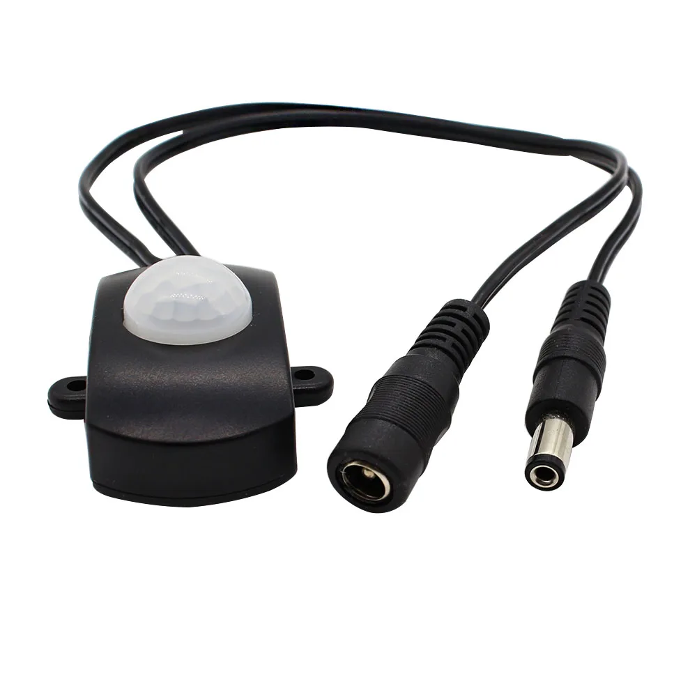 

DC12-24V 5A Body Infrared Automatic PIR Motion Sensor Switch with DC plug for LED strip light @