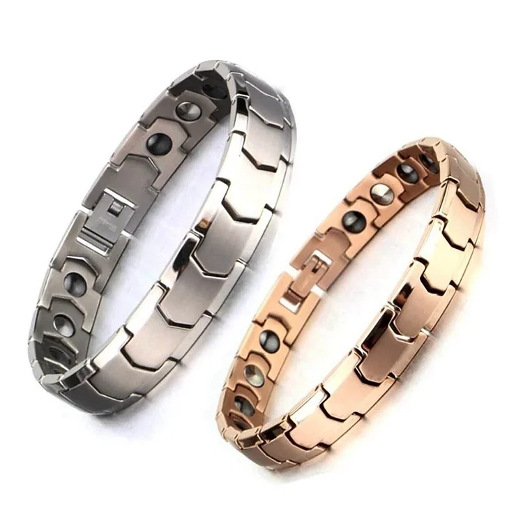 

Healing Bracelet & Bangles 316L Stainless Steel Hand Chain Magnetic Germanium Adjustable Bracelets Negative Ion 2019