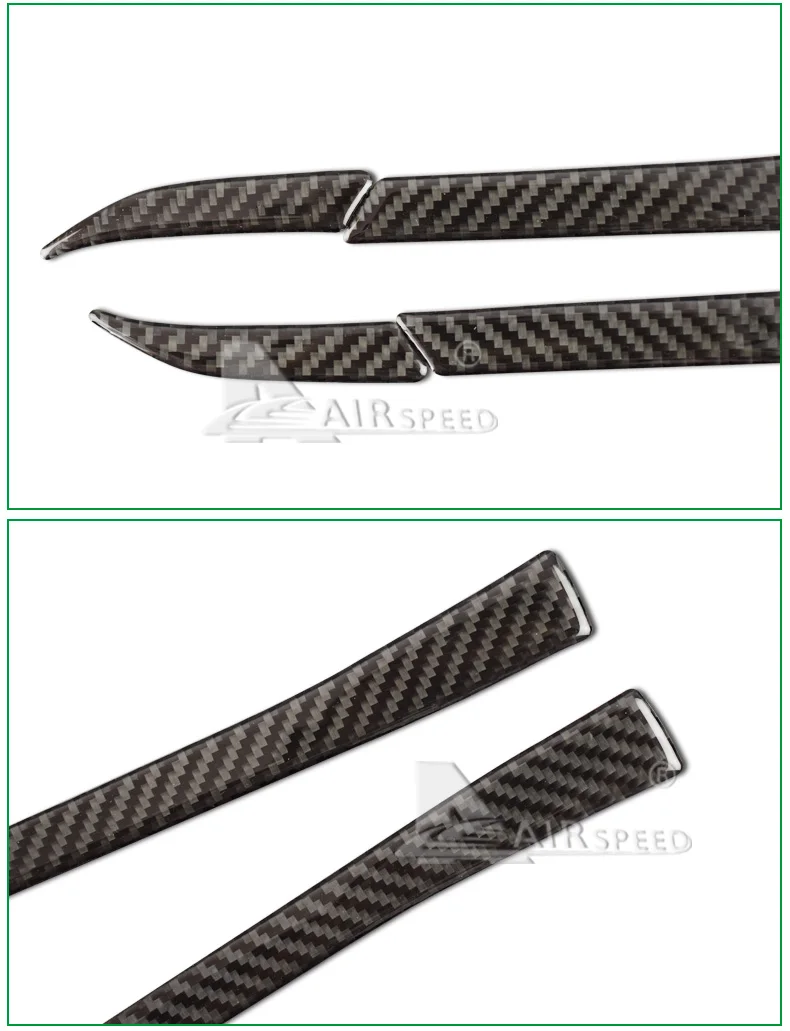  Carbon Fiber Rearview Mirror Stickers Decorations For Ford Mustang  (3)