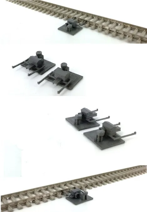 

4pcs / lot 1/87 Model Train ho scale railway track turnout machines architectural model material sand table model materials