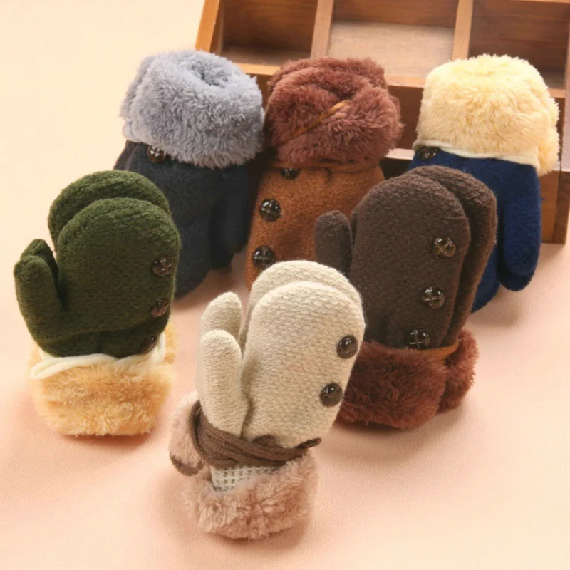 

Gloves And Mittens For Baby Gants Enfant Mitaine Boy Leaf Girl Keep Warm Winter Baby Glove