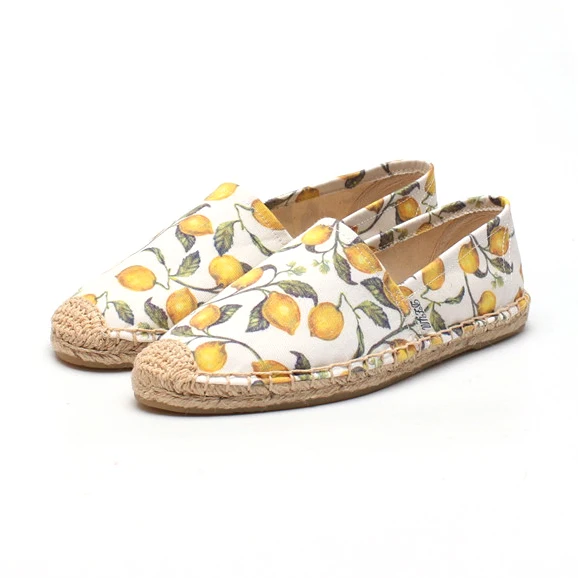 

Printed Lemon Women's Sneaker Casual Fashion Loafer Slip-On Espadrille Flat Canvas Shoes