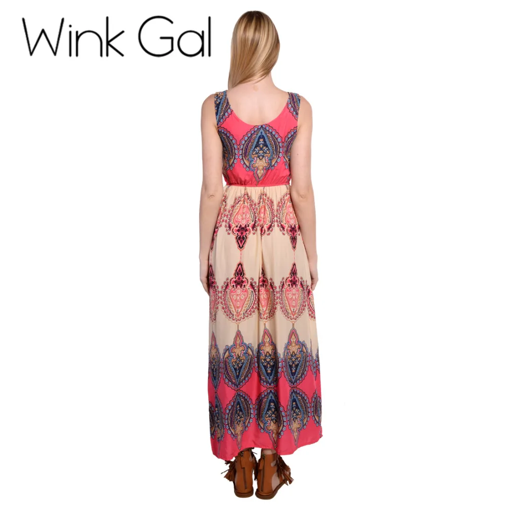 Wink Gal Новый конструктор платье Симпатичные платья Летний пляж чешские Одежда
